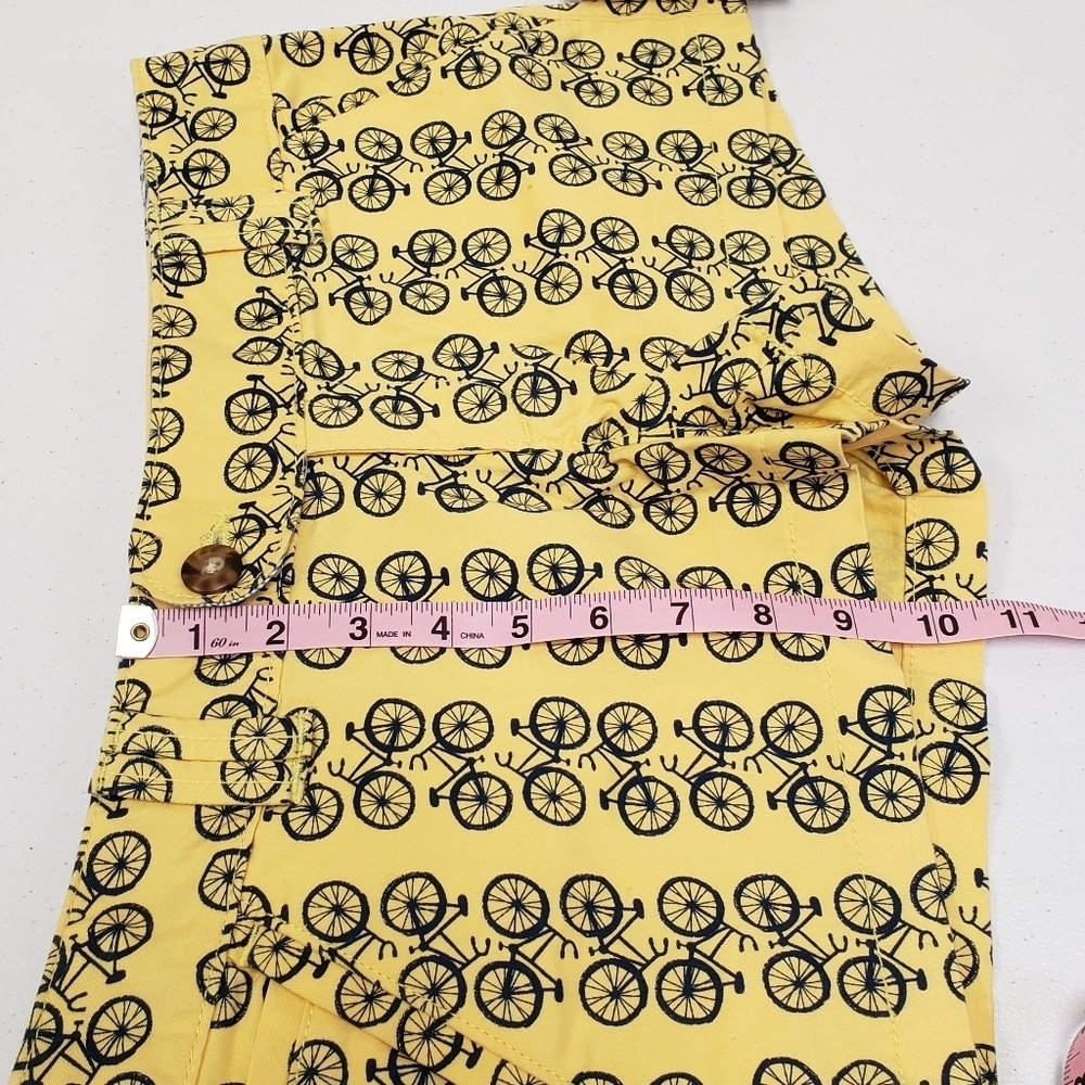 Red Camel Womens Bicycle Bike Print Yellow Shorts Size 5 - Picture 7 of 8